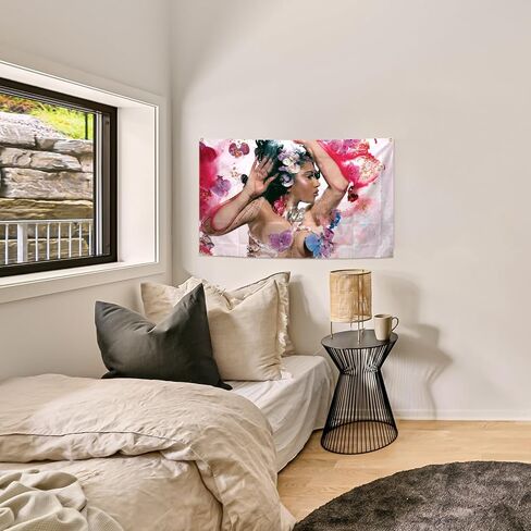 Generic Art Music Tapestry Female K-ali Singer Uch-is Album Cover 3X5 Feet Retro Tapestry Poster Durable Wall Tapestry Popular Art Home Decoration, red in Saudi Arabia
