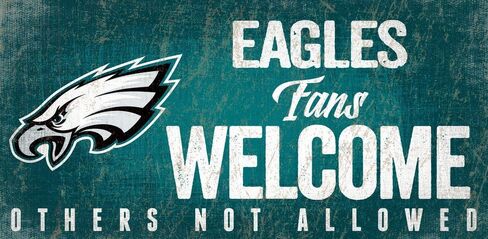 Fan Creations Philadelphia Eagles Fans Welcome Sign, Multi in Saudi Arabia