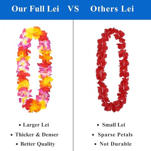 Waipfaru Hawaiian Leis لحفلة Luau، 54 قطعة من زهرة هاواي تتضمن 18 مشبك شعر على شكل زهرة، هاواي Leis لديكورات حفلات Luau، وديكورات الحفلات التي تحمل طابع هاواي، وأعياد الميلاد، والزفاف، والشاطئ... in Kuwait