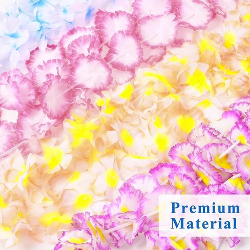 Waipfaru Hawaiian Leis for Luau Party, 54Pcs Hawaiian Flower Leis include 18 Flower Hair Clips, Hawaiian Leis for Luau Party Decorations, Hawaiian Themed Party Decorations, Birthday, Wedding, Beach… in Saudi Arabia