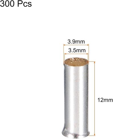 MECCANIXITY 100 Pcs Non Insulated Butt Connectors 10AWG Wire Connector for Electrical Wire Crimp Ferrule Terminals in Saudi Arabia
