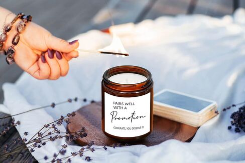 شمعة معطرة، تتماشى جيدًا مع هدايا الشموع الترويجية لزملاء العمل والأصدقاء وBFF والترويج"، شموع الصويا المعطرة للمنزل، ديكورات المنزل، شموع العلاج العطري، شموع جرة العنبر (055CGY) in Saudi Arabia