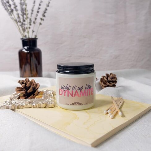 BTSS هدية الشموع المعطرة، هدايا Bang-tan Merch، هدايا الابنة من الأم، هدايا عيد ميلاد ملهمة لشمعة الصويا للحفيدة، الأخت، المرأة، الصديقة (الخزامى، صغيرة 3.5oz) in Kuwait
