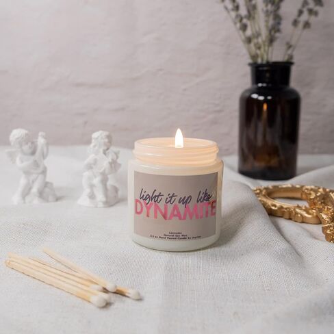 BTSS هدية الشموع المعطرة، هدايا Bang-tan Merch، هدايا الابنة من الأم، هدايا عيد ميلاد ملهمة لشمعة الصويا للحفيدة، الأخت، المرأة، الصديقة (الخزامى، صغيرة 3.5oz) in Kuwait
