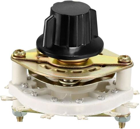 uxcell 2P5T 2 Pole 5 Throw 1 Deck Band Channel Rotary Switch Selector with Plastic Knob in Saudi Arabia