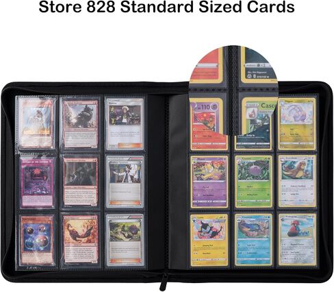 Rayvol Premium 9-Pocket Card Binder - Fits 828 Trading Cards, Side Loading Ringless Card Collection Album for TCG and Sports Cards in Saudi Arabia
