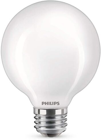 Philips LED Frosted Non-Dimmable G25 Light Bulb - Pack of 3 - EyeComfort Flicker Free - 5.5W = 60W - 500 Lumen - Daylight (5000K) - E26 Base - Indoor in Saudi Arabia