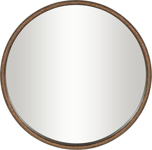 Deco 79 Resin Room Wall Mirror Weathered Spotted Entryway Mirror with Hammered Texture, Wall Mounted Mirror 34" x 2" x 34", Copper in Saudi Arabia