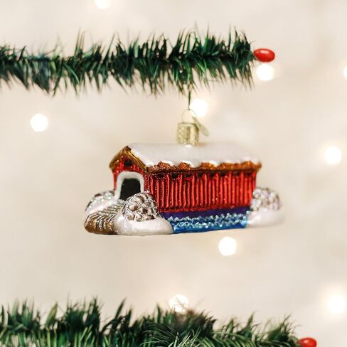 Old World Christmas Cities, Places and Landmarks Glass Blown Ornaments for Christmas Tree Covered Bridge in Saudi Arabia