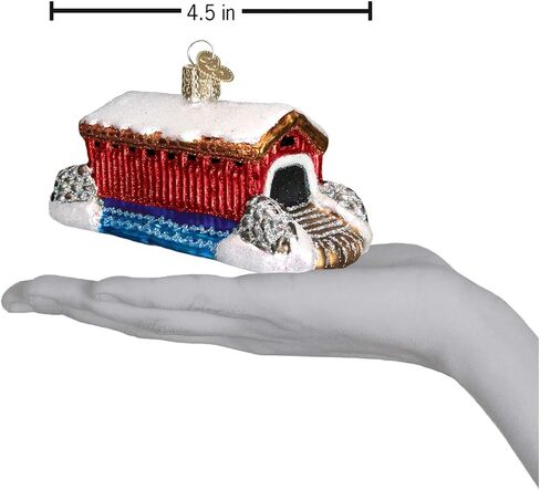 Old World Christmas Cities, Places and Landmarks Glass Blown Ornaments for Christmas Tree Covered Bridge in Saudi Arabia