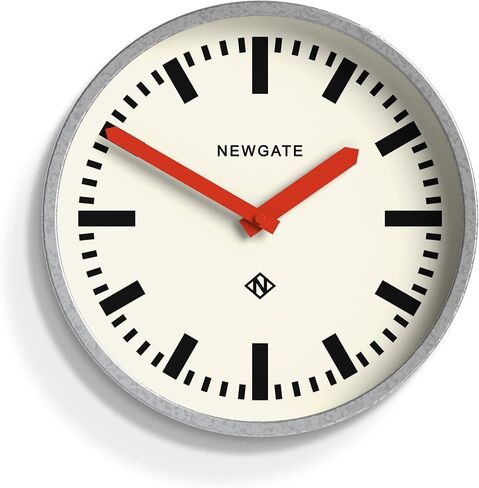 NEWGATE® The Luggage Wall Clock - Metal Clock - Analog Wall Clock - Retro Clock - Kitchen Wall Clocks - Round Wall Clock - British Design - Station Clock (Black) in Saudi Arabia