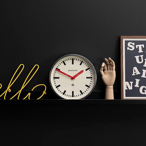 NEWGATE® The Luggage Wall Clock - Metal Clock - Analog Wall Clock - Retro Clock - Kitchen Wall Clocks - Round Wall Clock - British Design - Station Clock (Black) in Saudi Arabia
