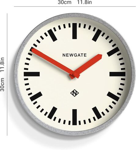 NEWGATE® The Luggage Wall Clock - Metal Clock - Analog Wall Clock - Retro Clock - Kitchen Wall Clocks - Round Wall Clock - British Design - Station Clock (Black) in Saudi Arabia