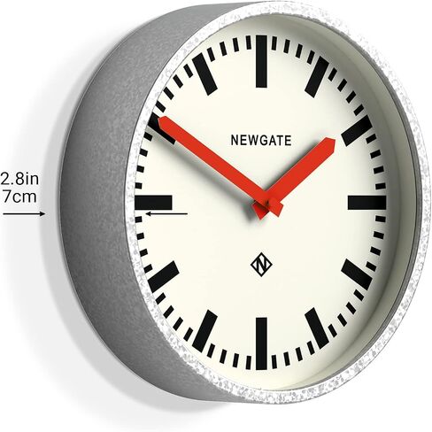 NEWGATE® The Luggage Wall Clock - Metal Clock - Analog Wall Clock - Retro Clock - Kitchen Wall Clocks - Round Wall Clock - British Design - Station Clock (Black) in Saudi Arabia