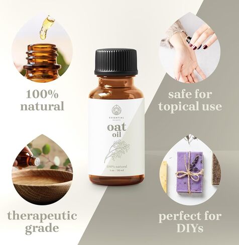 Oat Oil - Premium Undiluted Carrier Oil | for Skin, Face, Body, Hair Revitalization | Vegan & Cruelty Free in Kuwait