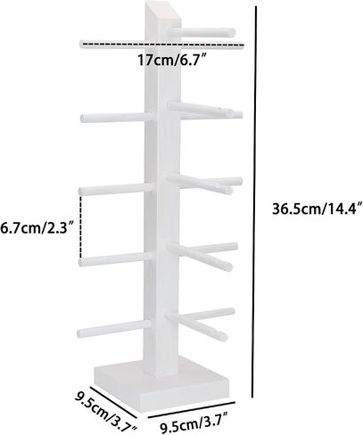 5-Pair Vintage Wood Sunglasses and Eyewear Display Stand, Tabletop Multipurpose Keychain Storage Rack for Retail or Home Collection in Saudi Arabia
