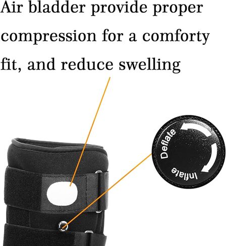 Short Air Walker Fracture Boot Walking Protection Boot Inflatable with Aluminum Brackets for Broken Foot Fractures Sprains fits Left or Right Foot Ankle Large in Saudi Arabia