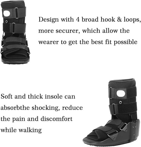 Short Air Walker Fracture Boot Walking Protection Boot Inflatable with Aluminum Brackets for Broken Foot Fractures Sprains fits Left or Right Foot Ankle Large in Saudi Arabia