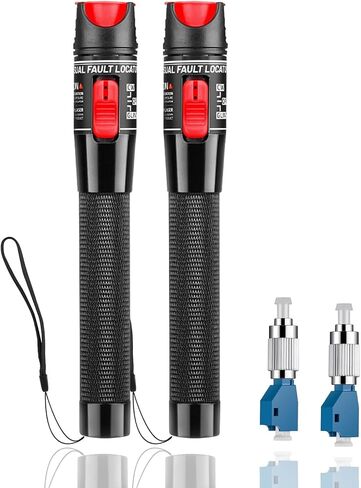 3pc 30km Visual Fault Locator VFL Fiber Optic Tester Fiber Optic Cable Tester with 1pcs Singlemode 9/125um FC Male to LC Female Adapter in Saudi Arabia