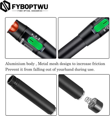 3pc 30km Visual Fault Locator VFL Fiber Optic Tester Fiber Optic Cable Tester with 1pcs Singlemode 9/125um FC Male to LC Female Adapter in Saudi Arabia