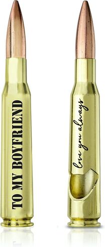 Anniversary for Boyfriend - "To my Boyfriend" 50 Cal Bottle Opener I Birthday Gifts for Boyfriend I Unique 6 Month / 1 Year Anniversary for Boyfriend I Cute Boyfriend Gifts from Girlfriend in Saudi Arabia