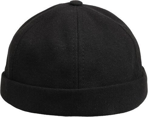 Cotton Docker Cap, Unisex Brimless Cap, Men Skull Cap, Brimless Beanie Hat, Men Women Cuffed Hat. in Saudi Arabia