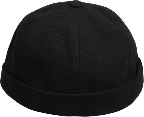 Cotton Docker Cap, Unisex Brimless Cap, Men Skull Cap, Brimless Beanie Hat, Men Women Cuffed Hat. in Saudi Arabia