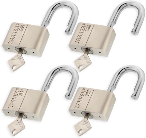 keyed Alike Padlocks, Heavy Duty Stainless Steel Shackle Lock, Waterproof and Rustproof Storage, Warehouses, Garage, Outdoors, 4-Pack in Saudi Arabia