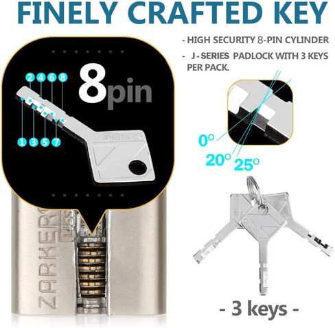 keyed Alike Padlocks, Heavy Duty Stainless Steel Shackle Lock, Waterproof and Rustproof Storage, Warehouses, Garage, Outdoors, 4-Pack in Saudi Arabia