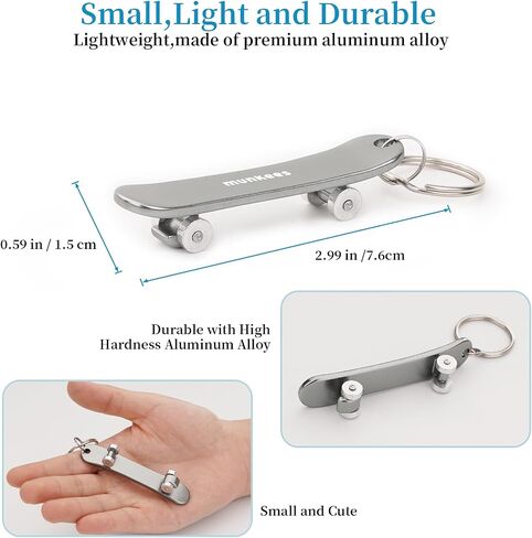 Skate Bottle Opener Keychain 2 Pack Aluminium Key Beer Opener, Outdoor Travel Accessories Black in Saudi Arabia