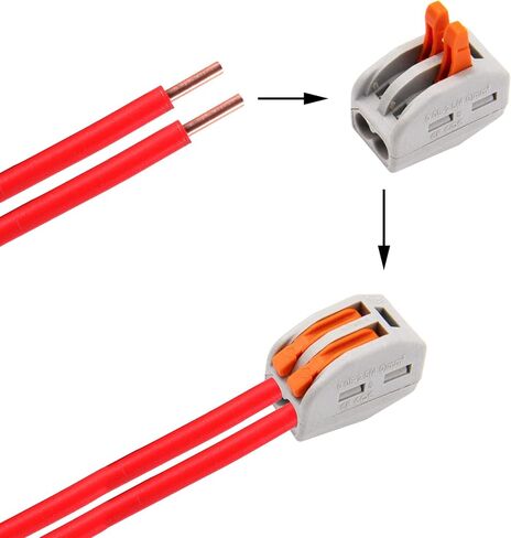 100Pcs 2/3/5 Lever Wire Nuts Conductor Compact Wire Connectors Assortment Kit Fast Splicing Connection Terminal 28-12 AWG in Saudi Arabia