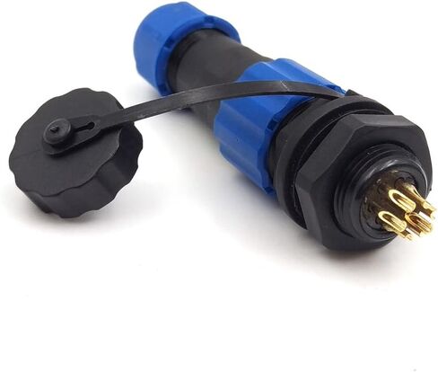 SD13 7PIN Waterproof Connector, IP68 5A 380V.AC High Voltage Circular Automotive Power Connector 7pole Aviation Plug Socket Plug(Female)-Socket(Male) (7pin, Panel Moun) in Saudi Arabia