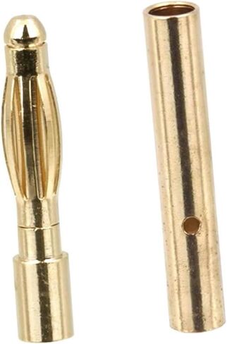 20 Pairs Banana Plug 2.0mm Bullet Connectors Jointer Plugs Female Esc Motor Connectix Banana Bullet Connector DIY Rc Connectors Banana Connectors Model Battery in Saudi Arabia