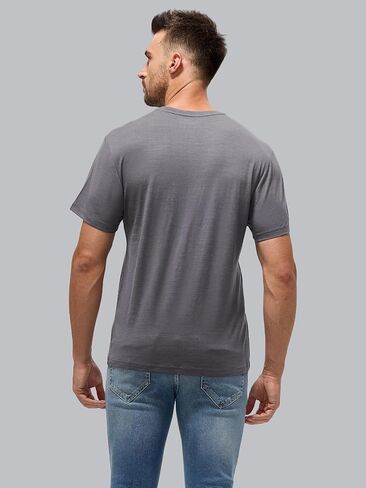 Men's Dry Fit Workout Shirts - 100% Merino Wool Base Layer Thermal T-Shirts,Odor-Resistant,Machine Washable + Laundry Bag in Saudi Arabia