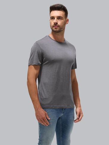 Men's Dry Fit Workout Shirts - 100% Merino Wool Base Layer Thermal T-Shirts,Odor-Resistant,Machine Washable + Laundry Bag in Saudi Arabia