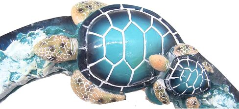 Blue Sea Turtle Framed Mirror, Unique Wall Hanging Mirror, Nautical Home Decoration, 18.5 Inches in Saudi Arabia
