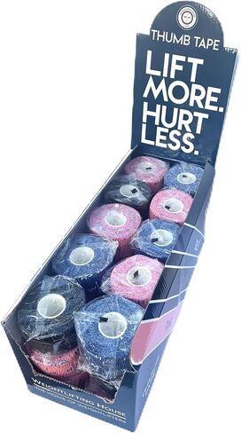 Weightlifting House Weight Lifting Thumb Tape: Athletic Grip Tape, Finger Extra Adhesive Tape for Workout - Body Tape, Sports Tape Perfect for Weightlifting - Sports Tape, Athletic - 7m/23ft (Black) in Saudi Arabia