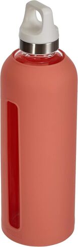 SIGG Water Bottle-Star Glacier Light Grey Soft Silicon Cover-Leakproof-Dishwasher Safe-BPA Free-Broscilate Glass, 29 oz in Saudi Arabia