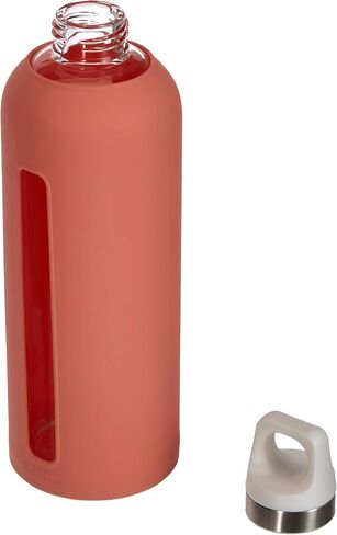 SIGG Water Bottle-Star Glacier Light Grey Soft Silicon Cover-Leakproof-Dishwasher Safe-BPA Free-Broscilate Glass, 29 oz in Saudi Arabia