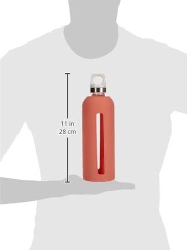 SIGG Water Bottle-Star Glacier Light Grey Soft Silicon Cover-Leakproof-Dishwasher Safe-BPA Free-Broscilate Glass, 29 oz in Saudi Arabia