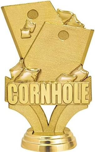 Crown Awards Cornhole Trophy, 13.15" Silver Cup Cornhole Trophies with Free Personalization Prime in Saudi Arabia