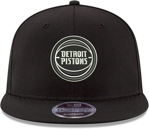 New Era 9Fifty 950 Black Basic Snapback Adjustable Cap (Detroit Pistons (Black/White)) in Saudi Arabia