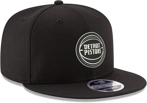 New Era 9Fifty 950 Black Basic Snapback Adjustable Cap (Detroit Pistons (Black/White)) in Saudi Arabia