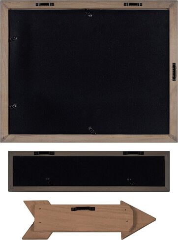 Kate and Laurel Bordeaux Expressions Wall Decor Collection, Set of 10, Industrial Farmhouse Finishes, Assorted Size Frames and Decorative Wall Accents in Saudi Arabia