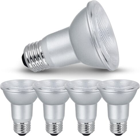 لمبة إضاءة LED Xtricity PAR20، لمبة إضاءة فيضانات خافتة للضوء، 7 وات (ما يعادل 50 وات)، 500 لومن، 3000 ك أبيض ناعم، 120 فولت، داخلي/خارجي، معتمد من Energy Star، مدرج في قائمة UL (عبوتان) in Kuwait