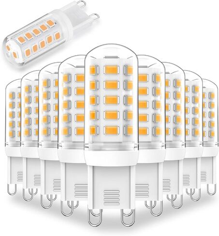 Dimmable G9 Led Bulbs 3W 4000K Neutral White,Replace G9 Halogen 20W 25W 30W, AC120V 0-100% Dimming G9 Led Bulbs 3W 350LM for Chandelier Ceiling Pendant Lighting, No Flicker, 10-Pack in Saudi Arabia