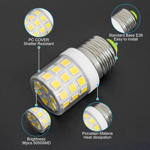 KEI D34L Refrigerator Bulb Replacement AC100-265V 3.5W Refrigerator Bulb Frigidaire Daylight White 600LM 4W Equivalent 40W Refrigerator Light Bulb Fridge Light Bulb Appliance Lighting,1-Pack in Saudi Arabia