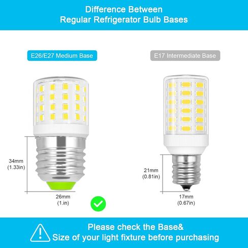 KEI D34L Refrigerator Bulb Replacement AC100-265V 3.5W Refrigerator Bulb Frigidaire Daylight White 600LM 4W Equivalent 40W Refrigerator Light Bulb Fridge Light Bulb Appliance Lighting,1-Pack in Saudi Arabia