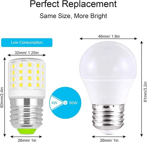 KEI D34L Refrigerator Bulb Replacement AC100-265V 3.5W Refrigerator Bulb Frigidaire Daylight White 600LM 4W Equivalent 40W Refrigerator Light Bulb Fridge Light Bulb Appliance Lighting,1-Pack in Saudi Arabia