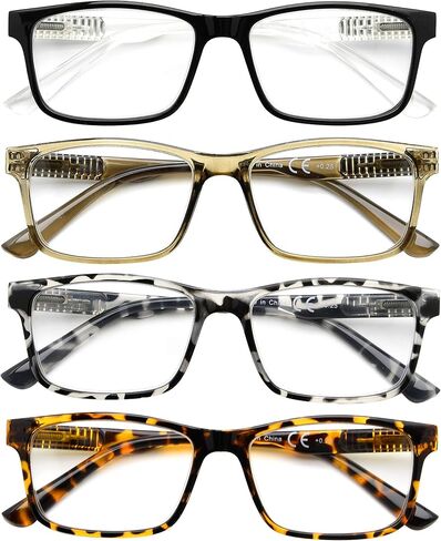 نظارات قراءة Eyekepper مكونة من 4 قطع للنساء والرجال، نظارات قراءة بتصميم +2.50 in Saudi Arabia